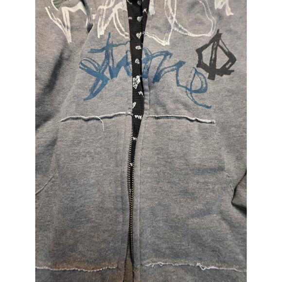 Volcom Reversible Men's Size Medium Long Sleeve Zip Up. Missing Zipper Pull - Picture 5 of 8